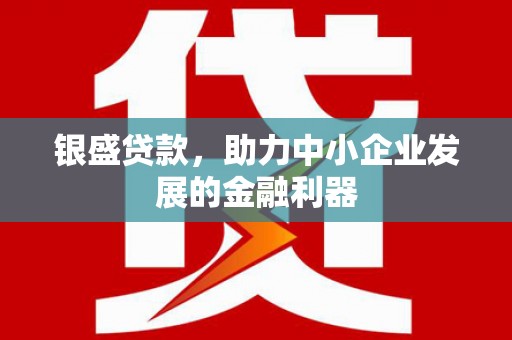 榆林银盛贷款，助力中小企业发展的金融利器